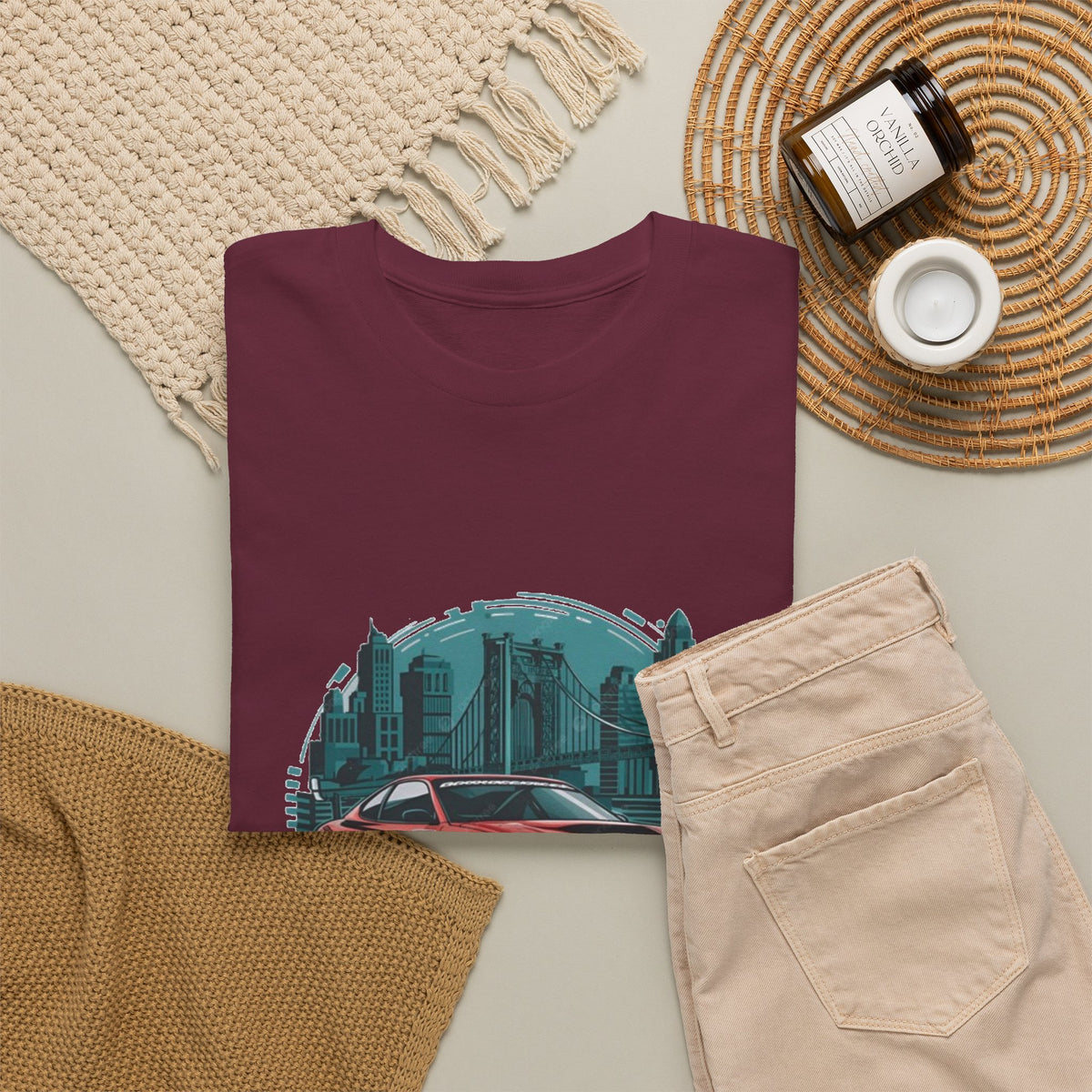 Sports car graphic tee