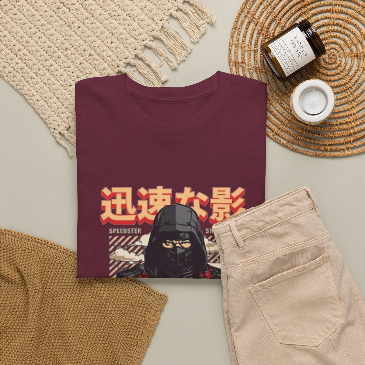 Japanese samurai Skyline Graphic tee