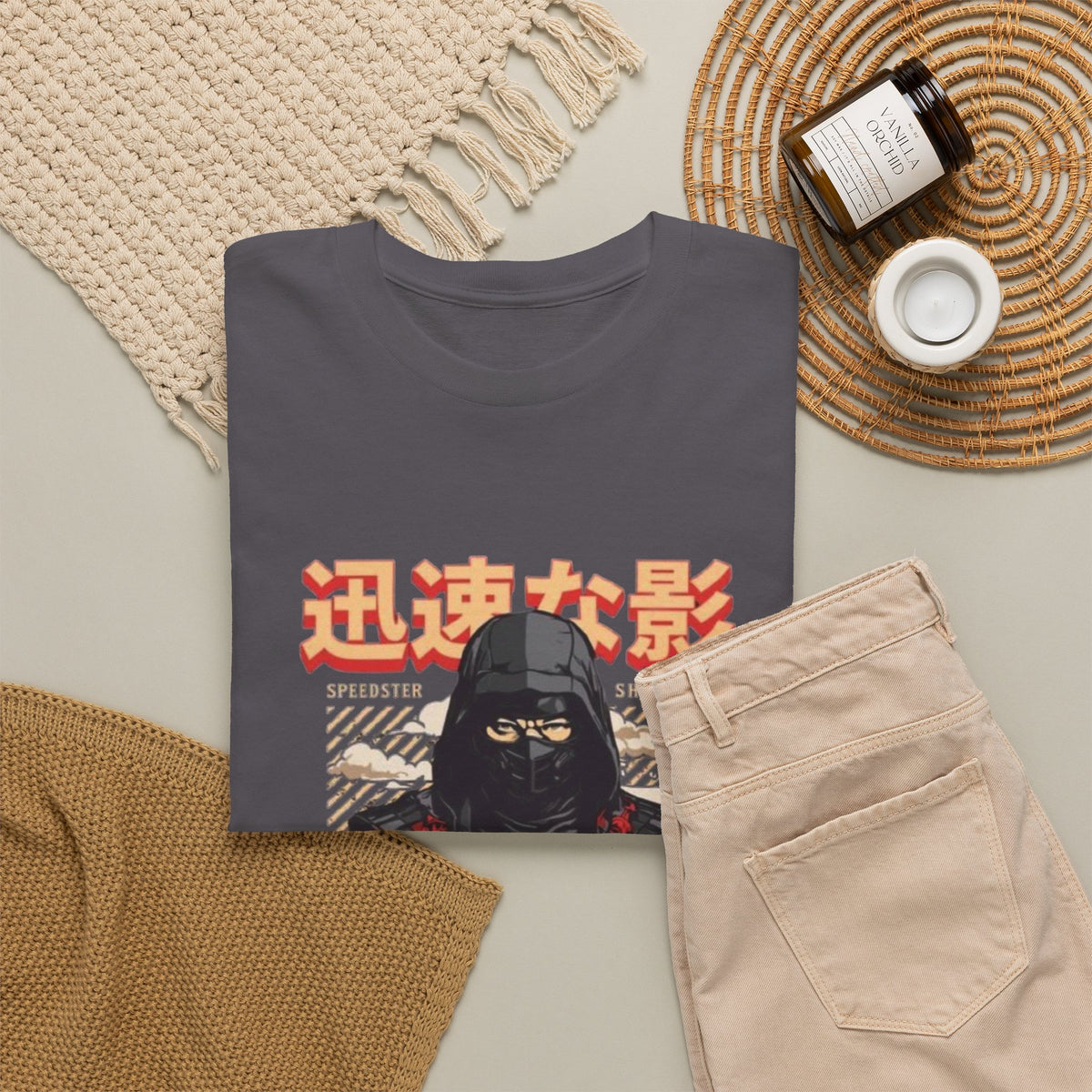Japanese samurai Skyline Graphic tee