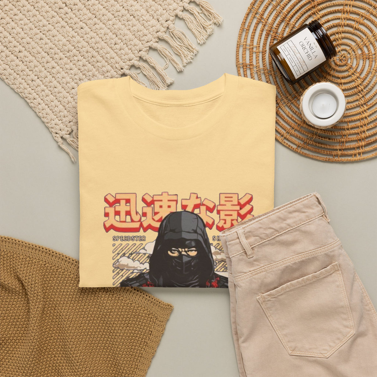 Japanese samurai Skyline Graphic tee