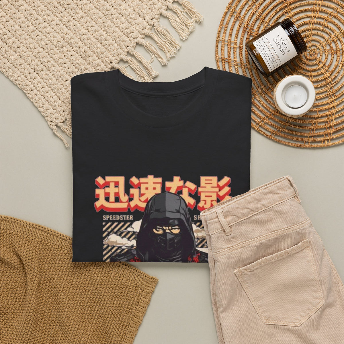 Japanese samurai Skyline Graphic tee