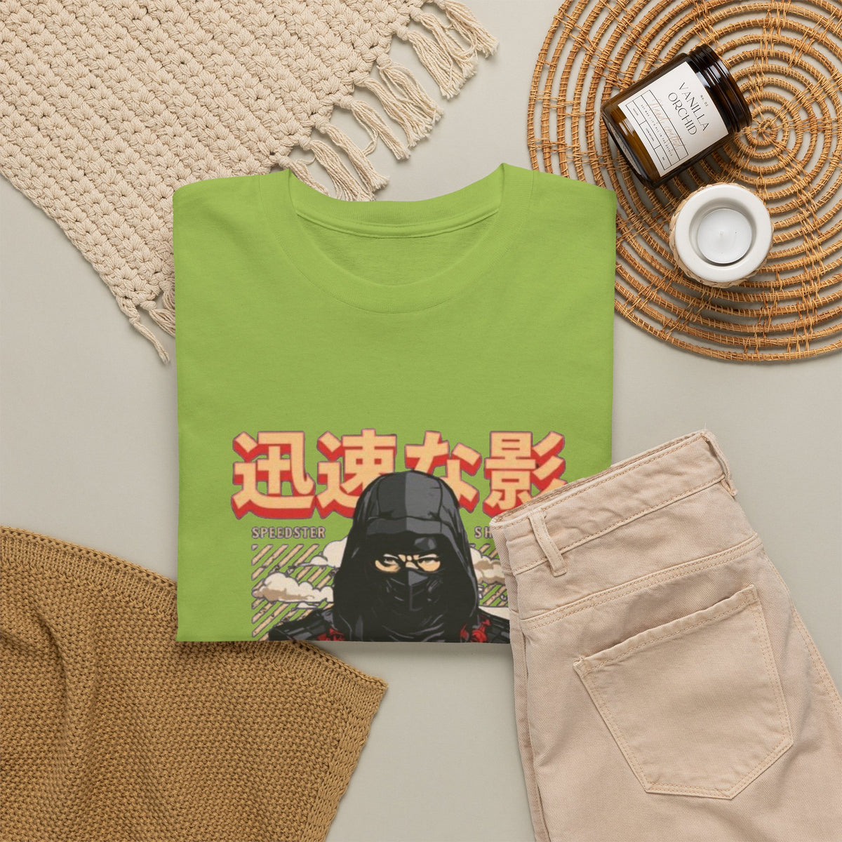 Japanese samurai Skyline Graphic tee