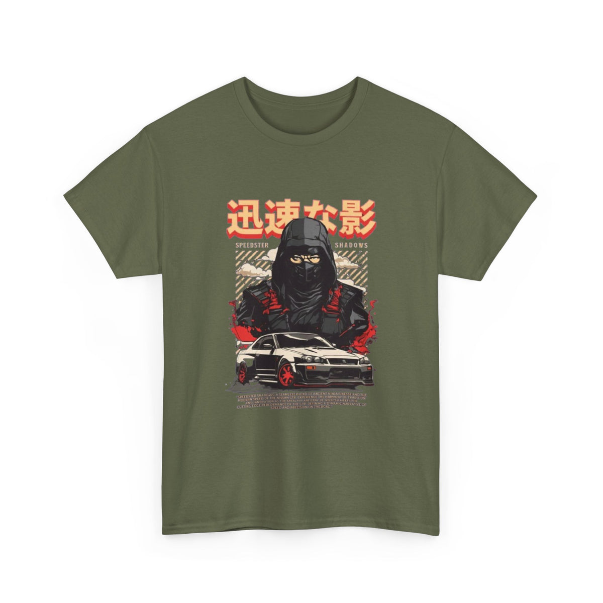 Japanese samurai Skyline Graphic tee