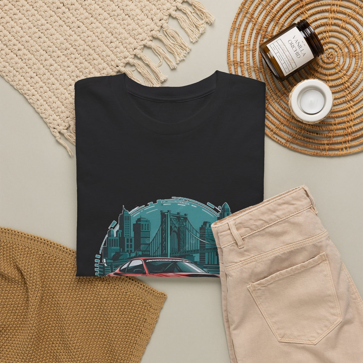Sports car graphic tee