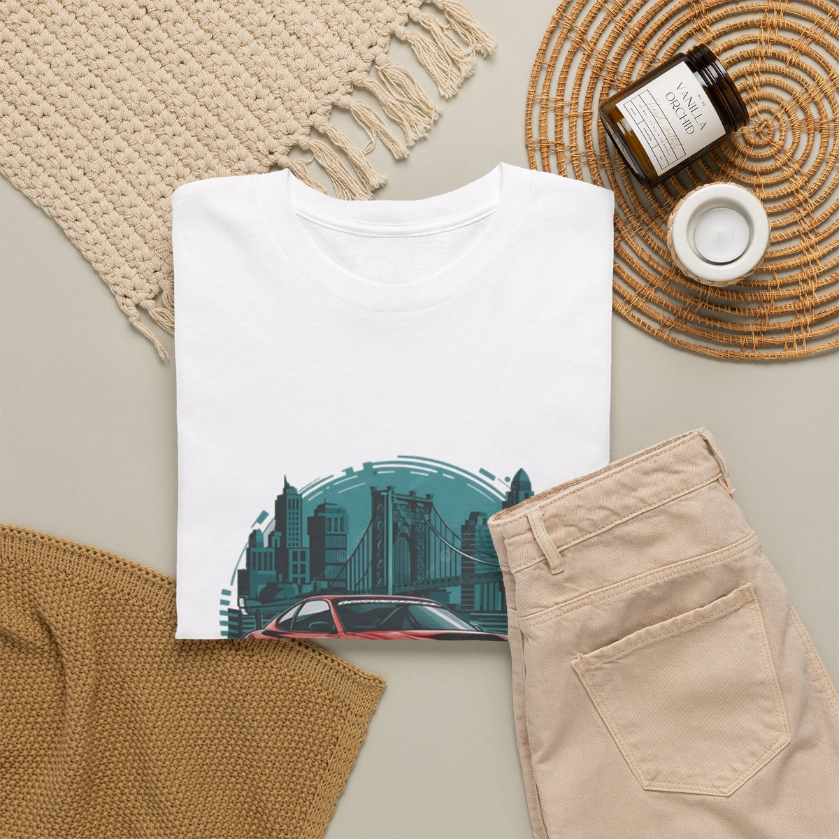 Sports car graphic tee