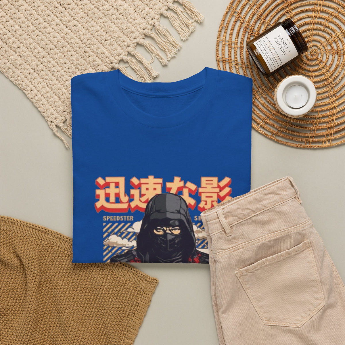 Japanese samurai Skyline Graphic tee