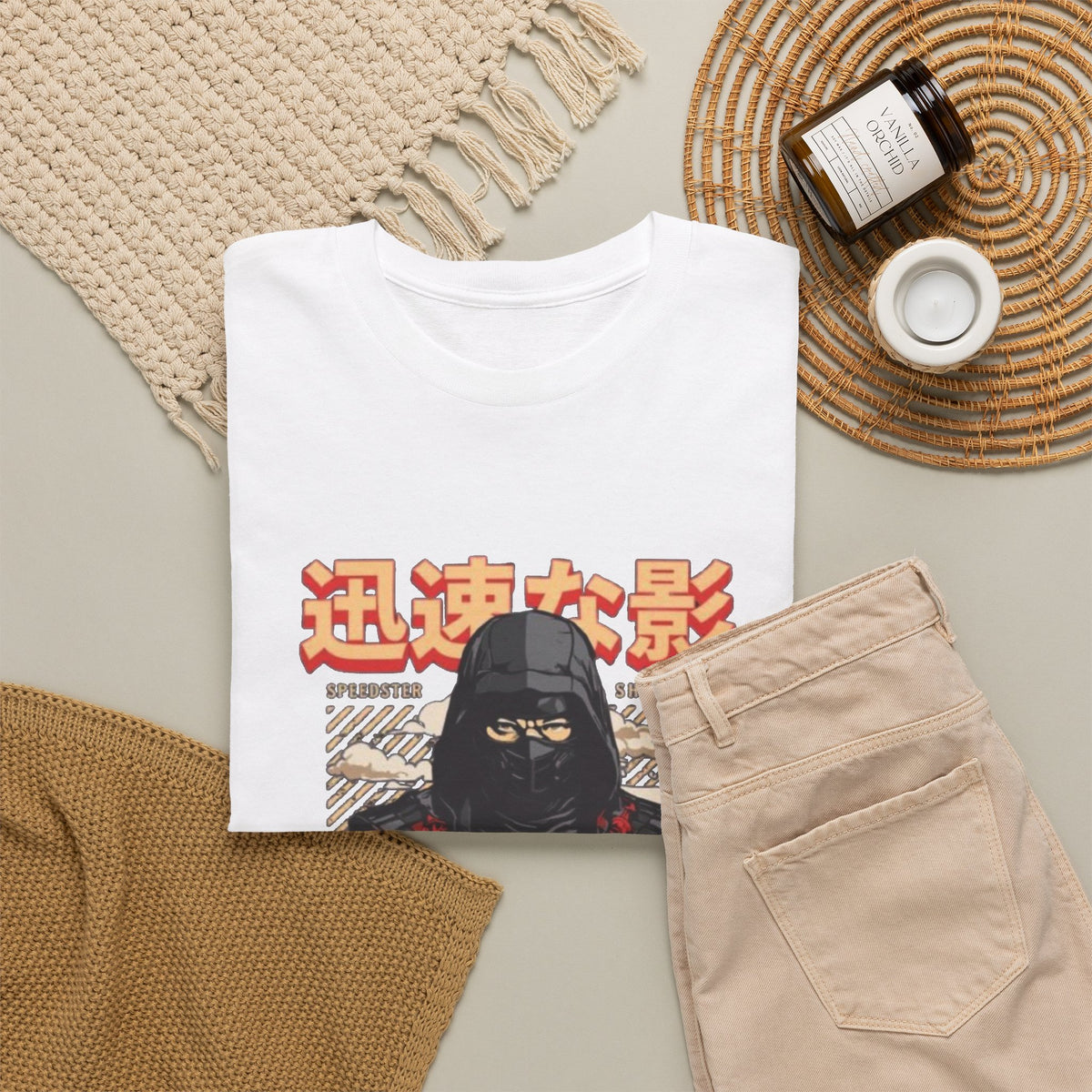 Japanese samurai Skyline Graphic tee