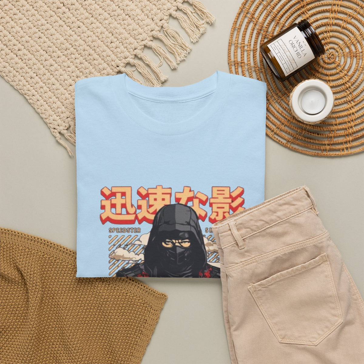 Japanese samurai Skyline Graphic tee
