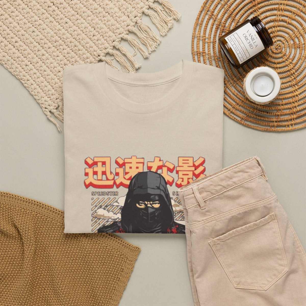Japanese samurai Skyline Graphic tee