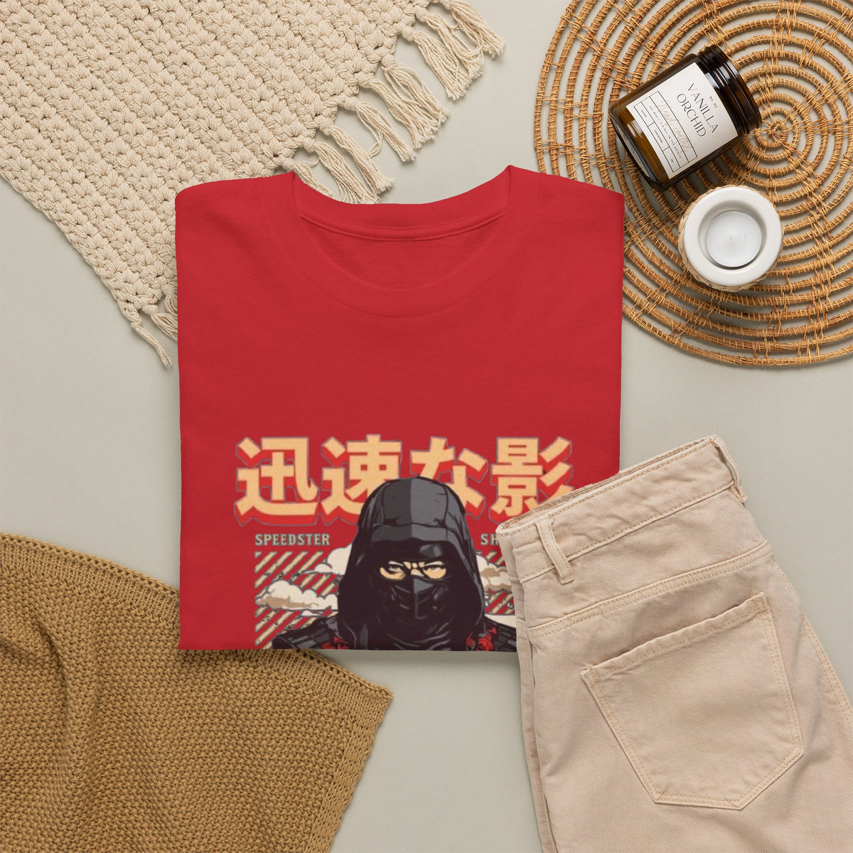Japanese samurai Skyline Graphic tee